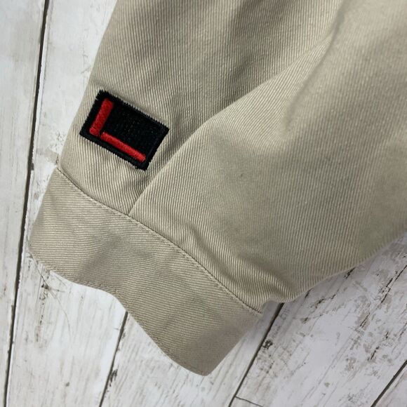 Vintage FUBU Jeans Jacket Men’s Sz XXL Khaki Denim Embroidered - Picture 3 of 13